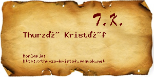 Thurzó Kristóf névjegykártya