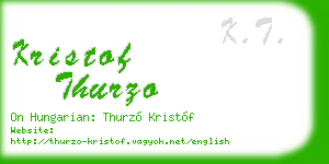kristof thurzo business card